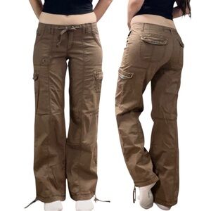 Arizona | Y2K Brown Low Rise Cargo Pants